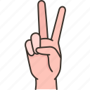 peace, victory, pacifist, fingers, gesture