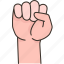 power, fist, strike, protest, solidarity 