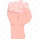 power, fist, strike, protest, solidarity