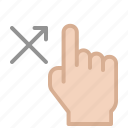 device, fingers, gesture, line icon, tap, touch, ux