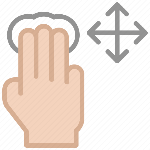 Device, fingers, gesture, line icon, tap, touch, ux icon - Download on Iconfinder