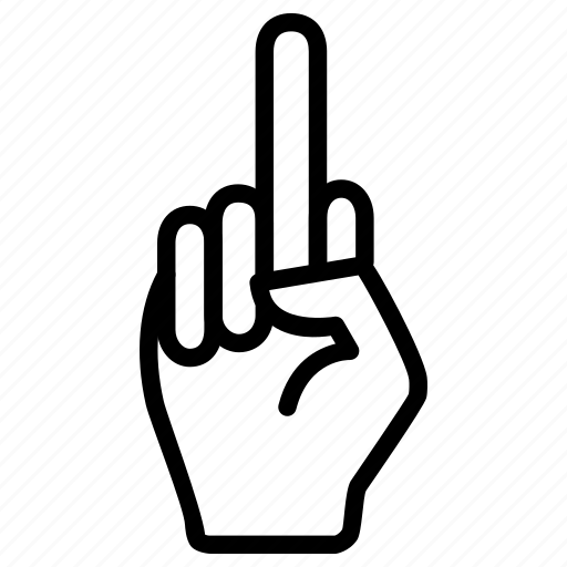 Communication, expression, finger, gesture, hand, middle icon - Download on Iconfinder