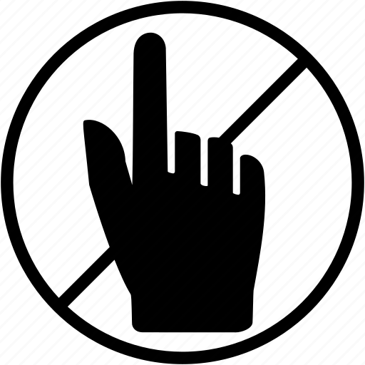 Hand, indication, not, prohibited, touching, warning icon - Download on Iconfinder