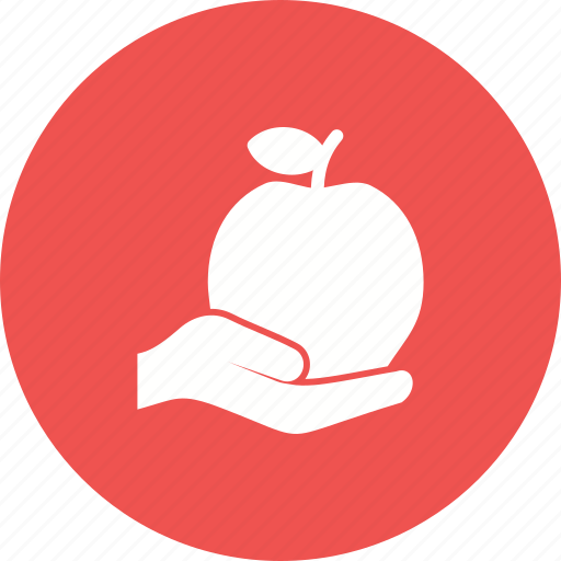 Apple, food, fresh, fruit, hand, sweet, tasty icon - Download on Iconfinder