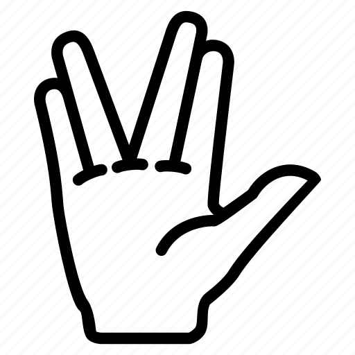 Communication, gesture, hand, salute, vulcan icon - Download on Iconfinder