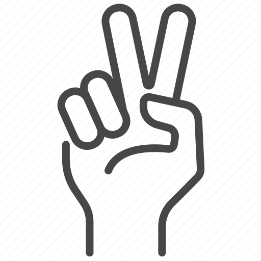 Fingers, gesture, hand, sign, two, victory, win icon - Download on Iconfinder