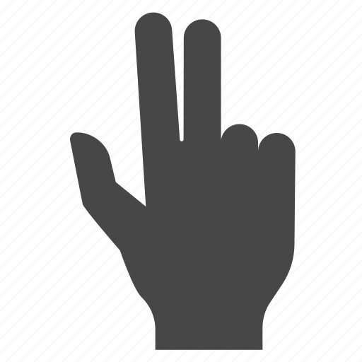 Fingers, gesture, hand, number, sign, three icon - Download on Iconfinder
