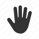 fingers, five, hand gesture, open, palm