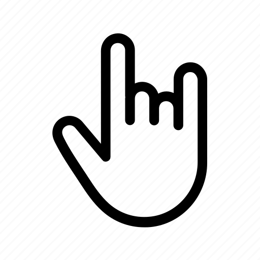 Finger, fingers, gesture, hand, rock, rock and roll, touch icon - Download on Iconfinder