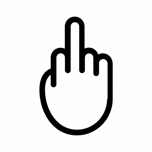 Bad, finger, fuck, fuck you, gesture, hand, middle icon - Download on Iconfinder