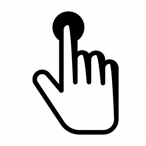 Hand, onefinger, move, interaction, gesture icon - Download on Iconfinder