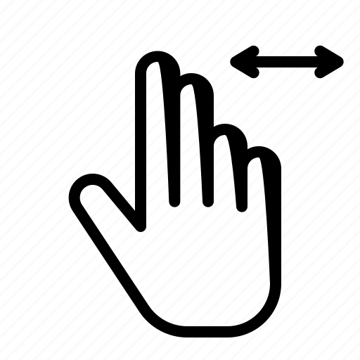 Handt, leftrigh, two, interaction, fingers, gesture icon - Download on Iconfinder