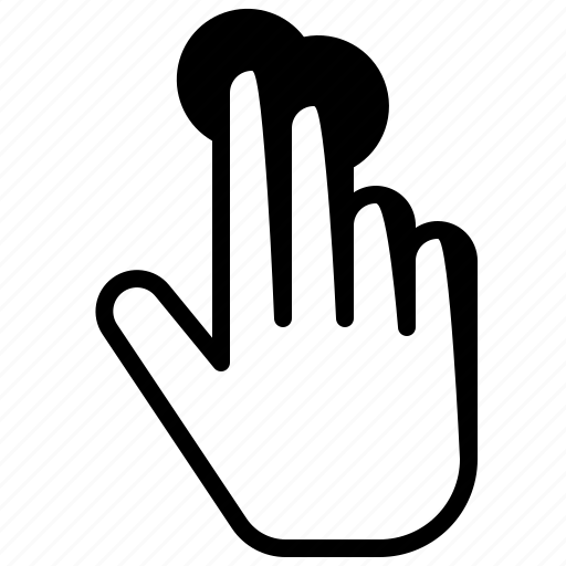 Hand, fingers, two, interaction, move, gesture icon - Download on Iconfinder