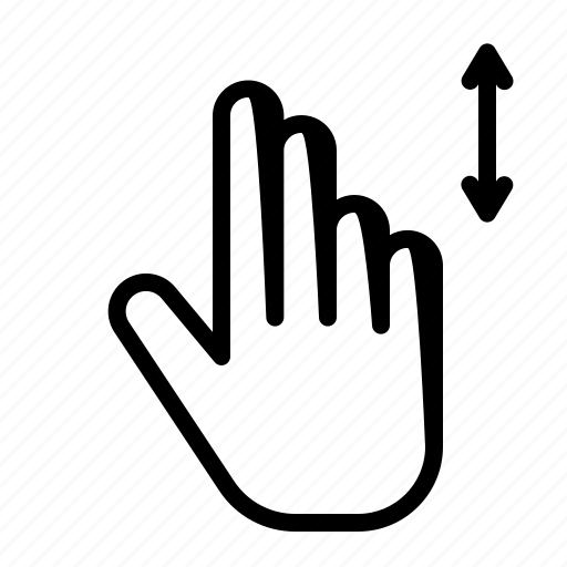Hand, updown, two, interaction, fingers, gesture icon - Download on Iconfinder