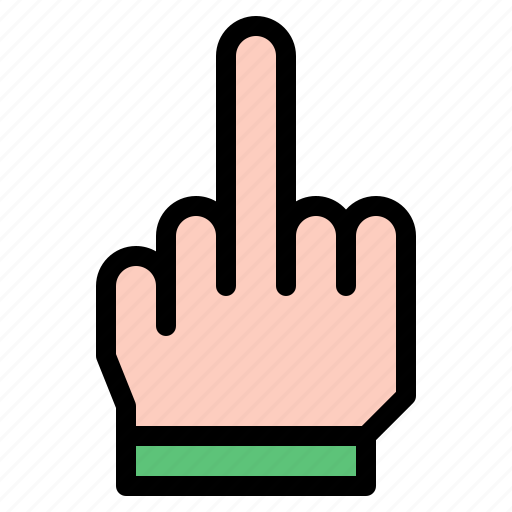 Middle, finger, hand, hands, and, gestures, sign icon - Download on Iconfinder