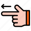 arrow, left, hand, hands, and, gestures, sign 