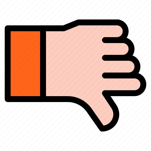 Thumbs, down, hand, hands, and, gestures, sign icon - Download on Iconfinder
