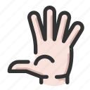 count, five, gesture, hand 