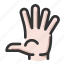 count, five, gesture, hand 
