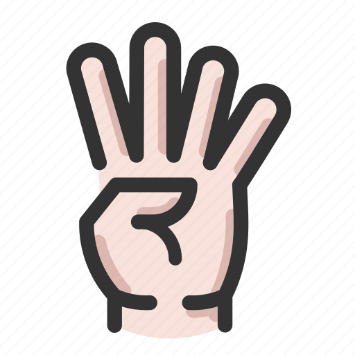 Count, four, gesture, hand icon - Download on Iconfinder