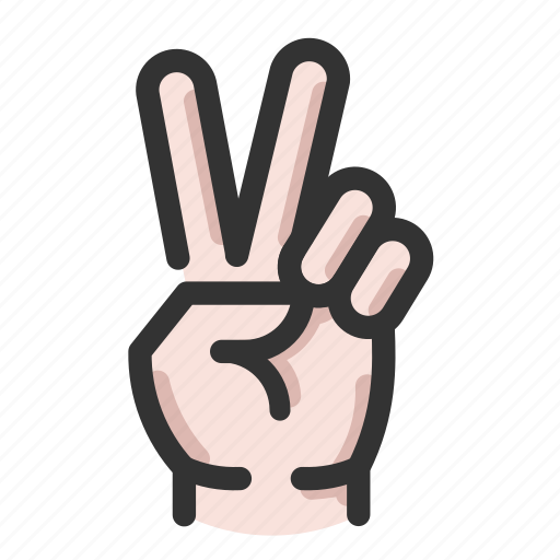 Count, gesture, hand, two icon - Download on Iconfinder