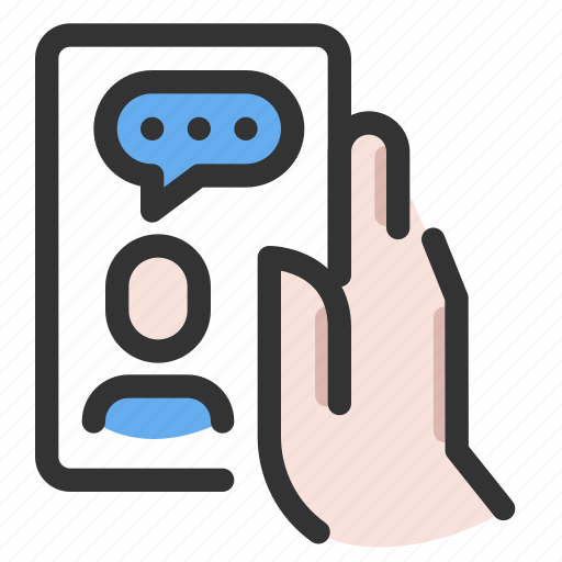 Chat, gesture, hand, phone icon - Download on Iconfinder