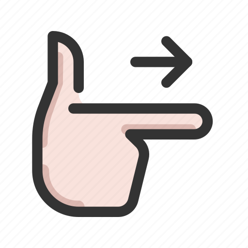Gesture, hand, point, right icon - Download on Iconfinder