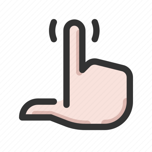 Gesture, hand, single, tap icon - Download on Iconfinder