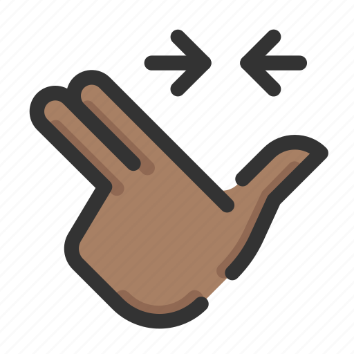 Finger, gesture, hand, pinch, two icon - Download on Iconfinder