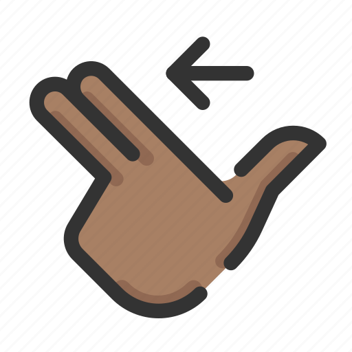 Finger, gesture, hand, left, swipe, two icon - Download on Iconfinder