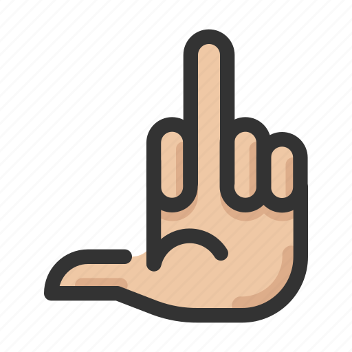 Bird, finger, gesture, hand, middle icon - Download on Iconfinder
