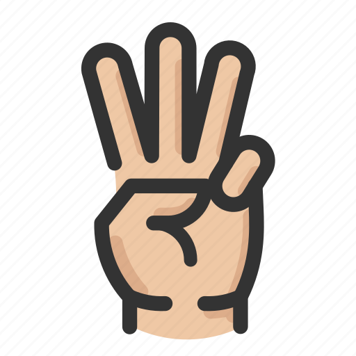 Count, gesture, hand, three icon - Download on Iconfinder