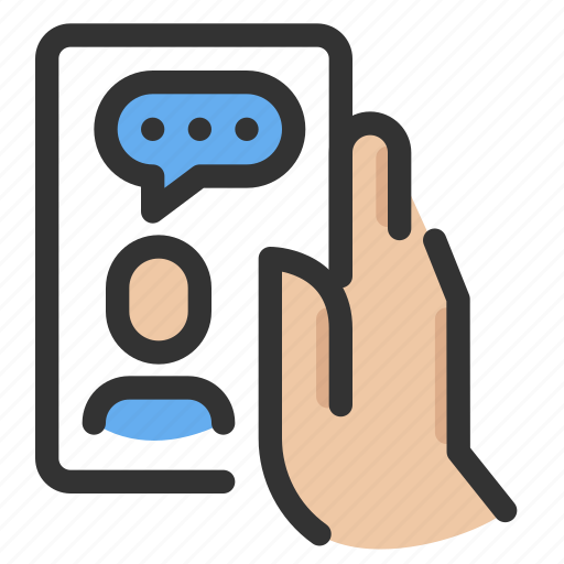 Chat, gesture, hand, phone icon - Download on Iconfinder