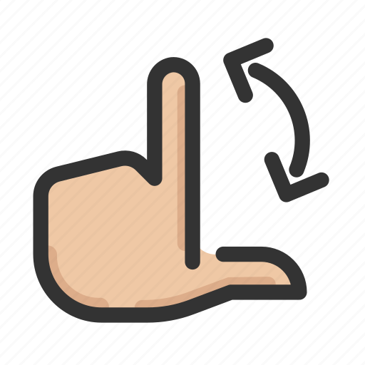 Gesture, hand, rotate, single icon - Download on Iconfinder