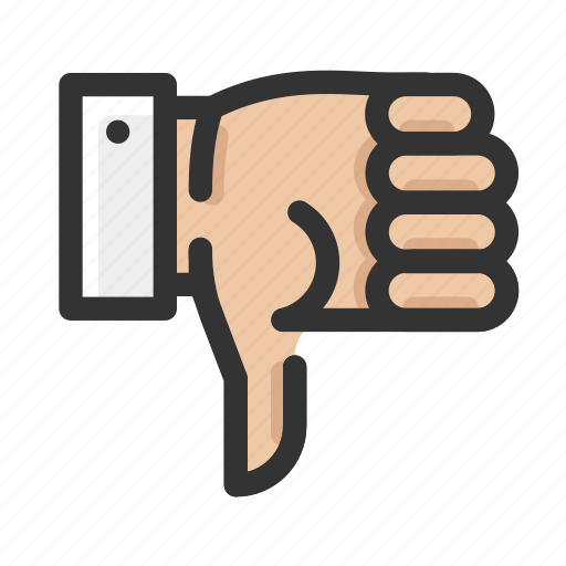 Dislike, gesture, hand, thumbsdown, too icon - Download on Iconfinder