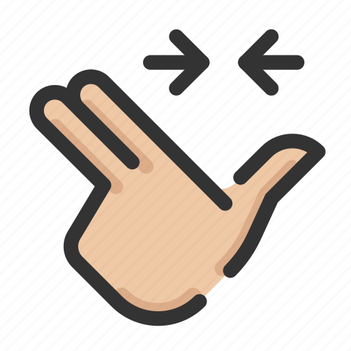 Finger, gesture, hand, pinch, two icon - Download on Iconfinder
