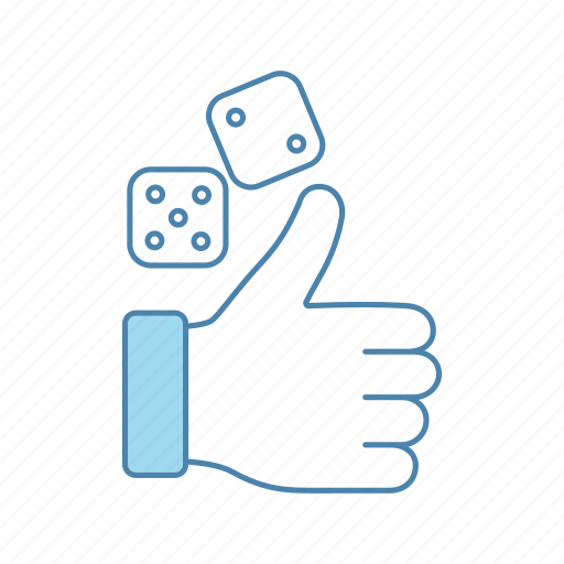 Casino, dice, gambling, game, good, luck, thumbs up icon - Download on Iconfinder