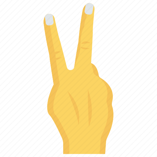 Finger, gesture, hand, interactive, victory icon - Download on Iconfinder
