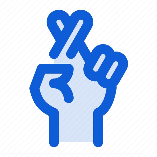 Hand, crossed, fingers, gesture, good, luck icon - Download on Iconfinder