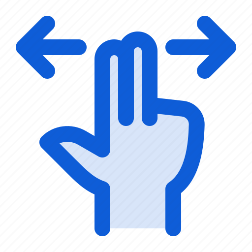 Hand, double, finger, gesture, swipe, move icon - Download on Iconfinder