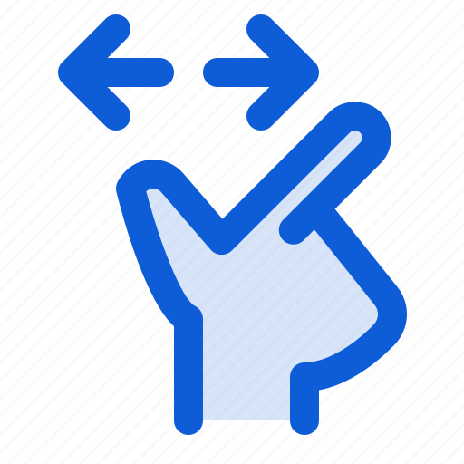 Hand, expand, fingers, gesture, two icon - Download on Iconfinder