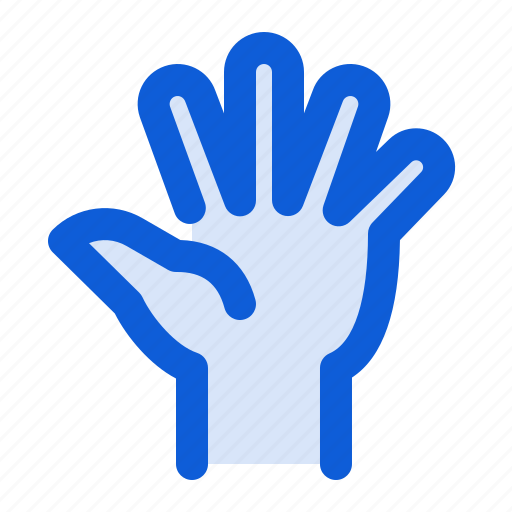 Hand, five, fingers, gesture, high, palm icon - Download on Iconfinder