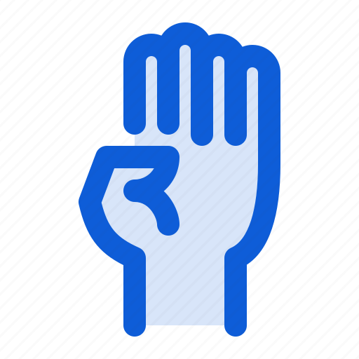 Hand, four, fingers, gesture, palm, touch icon - Download on Iconfinder