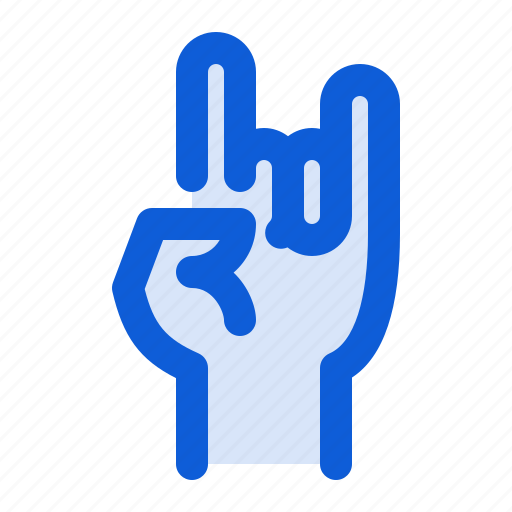 Hand, metal, fingers, gesture, horn, rock icon - Download on Iconfinder