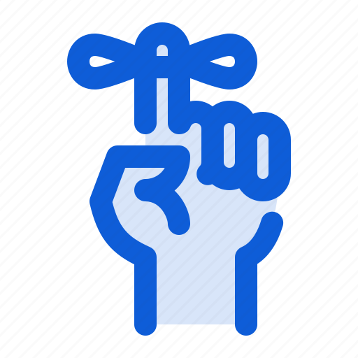 Hand, reminder, finger, bow, gesture icon - Download on Iconfinder