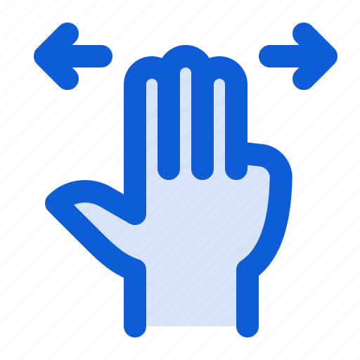 Hand, three, finger, gesture, move, drag icon - Download on Iconfinder