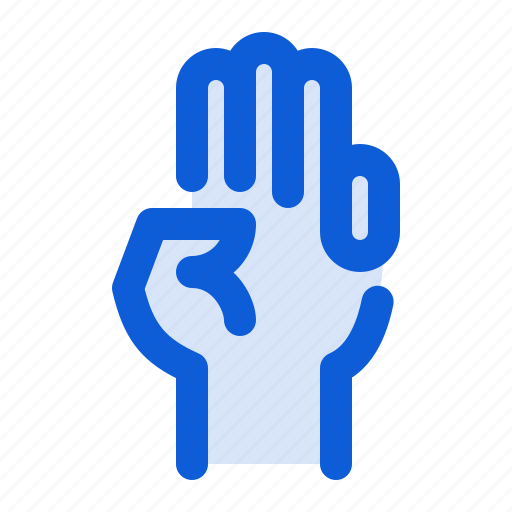 Hand, three, fingers, gesture, touch icon - Download on Iconfinder