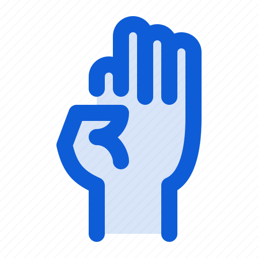 Hand, three, gesture, fingers icon - Download on Iconfinder