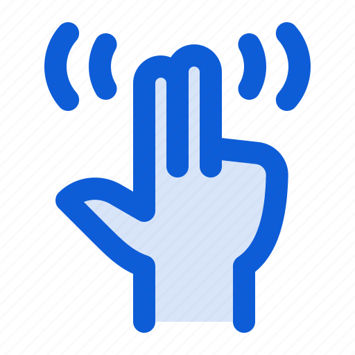 Hand, touch, tap, two, fingers, gesture icon - Download on Iconfinder