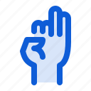 hand, two, gesture, finger
